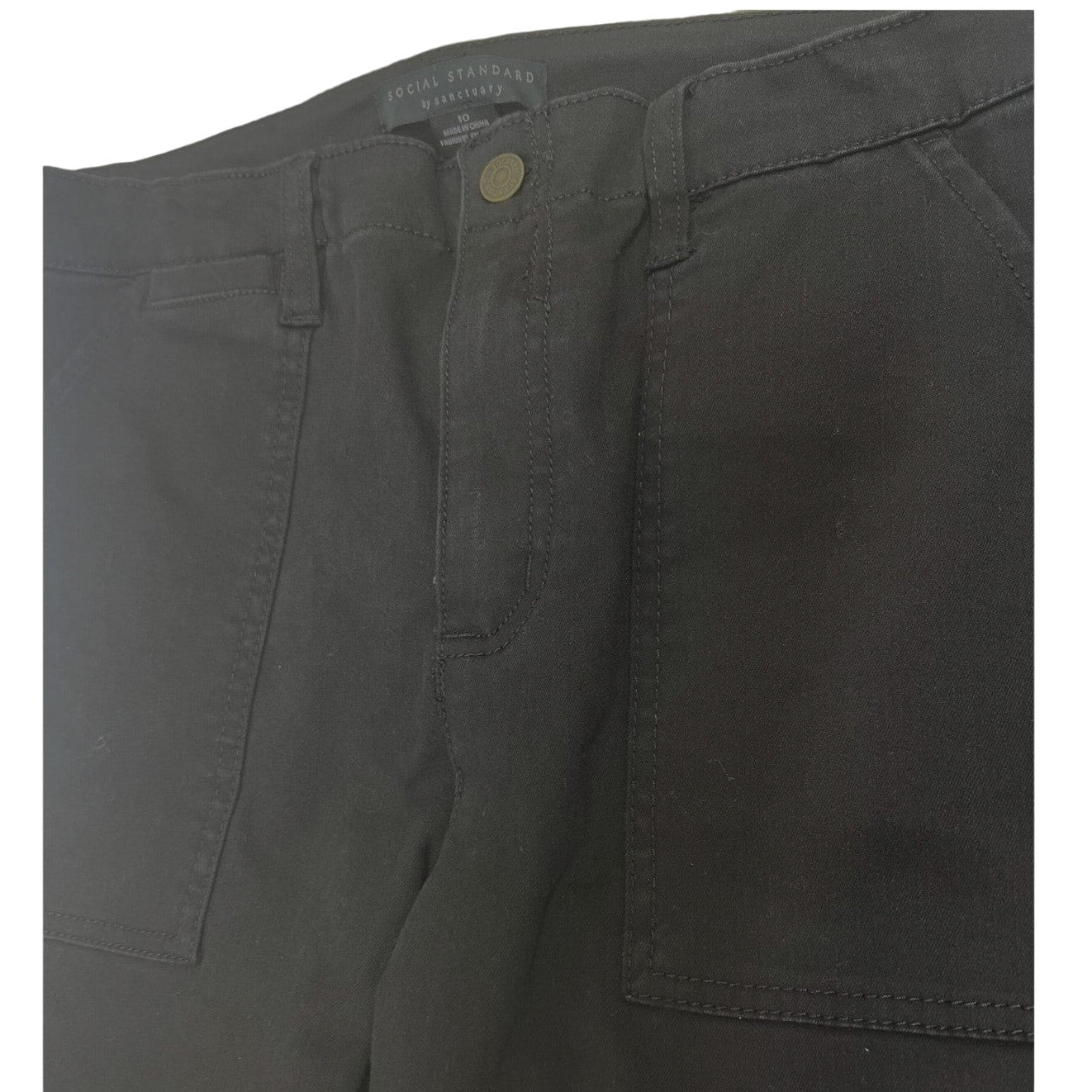 Sanctuary Social Standard Women's Logan Stretch Utility Pant (Size 4, Black) NWT