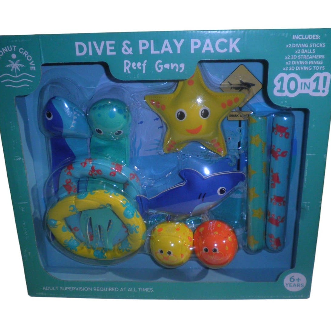 Coconut Grove Dive & Play Pack Reef Gang Set of 10 Pool Toys