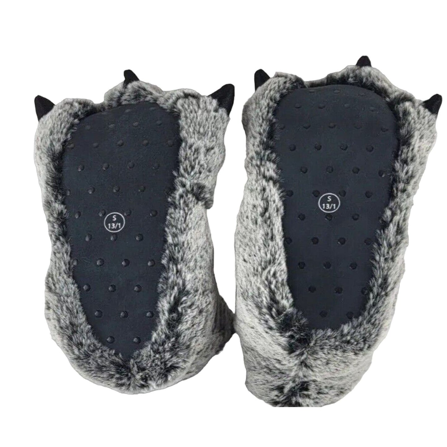 Boys' Ferdinand Dinosaur Claw Slippers - Cat & Jack Charcoal Gray SM (13/1) NWT