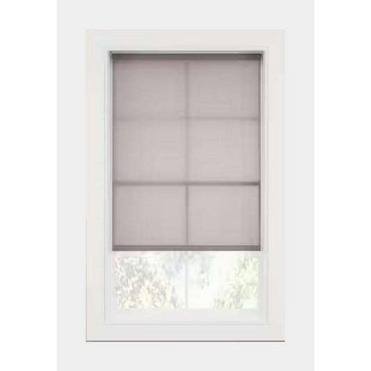 Cordless Light Filtering Gray Fabric Roller Shade 37.25 in. W x 72 in. L