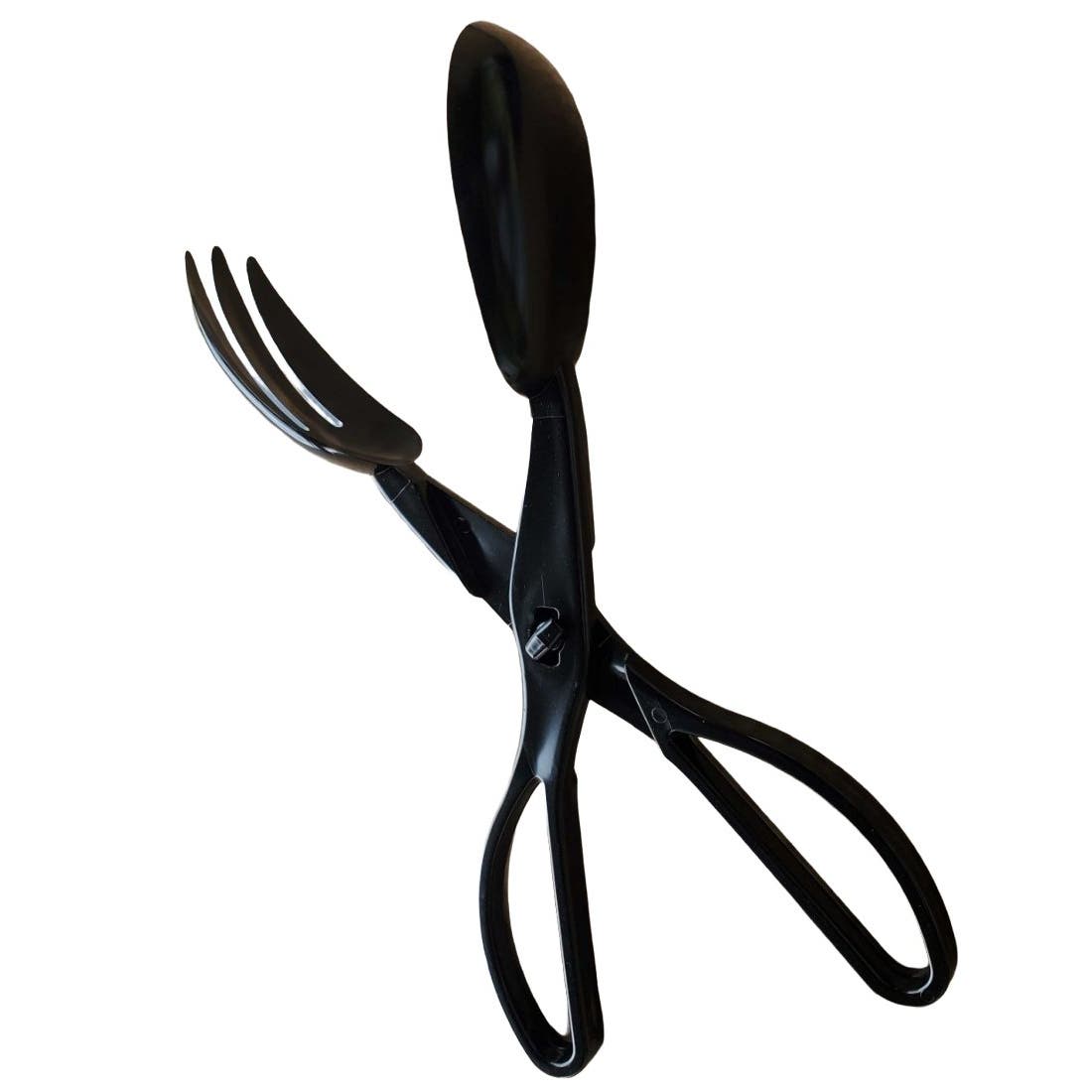 6-pack Black 11-1/2 in. Salad Scissor Tongs, CT3304 Partipak- Free Shipping