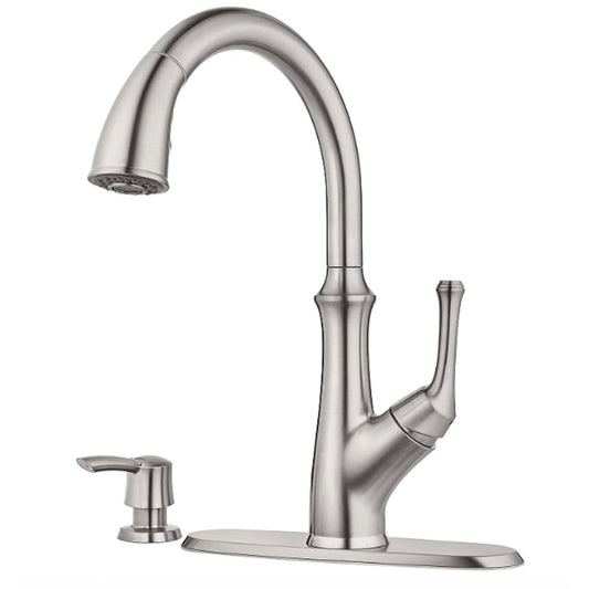 Pfister Tamera 1-handle Pulldown Faucet & Soap Dispenser, Stainless Steel Finish