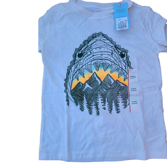 Boys' LRG Shark Sketch Short Sleeve Graphic T-Shirt - Cream + Free Shipping
