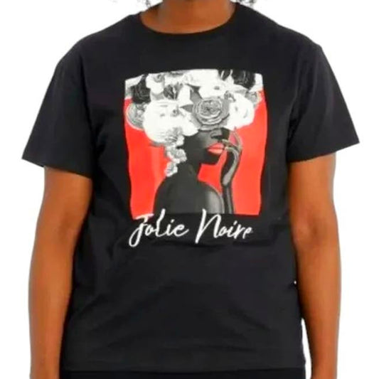 Jolie Noire Medium Women's Black Is Beautiful Graphic Print Short Sleeve Tee