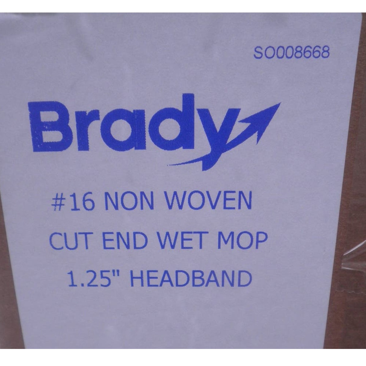 6-PK Commercial Non-Woven #16 Cut End Wet Mops w/ 1.25" Headband