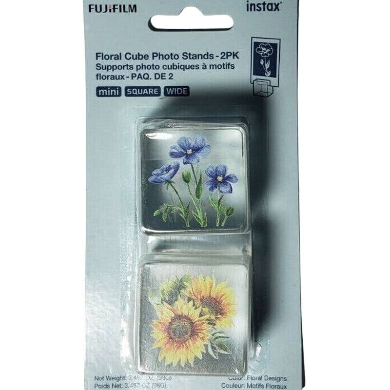 FUJIFILM INSTAX Acrylic Floral Cube Photo Stands (2-Pack)