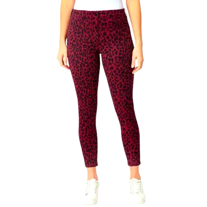 Social Standard by Sanctuary Ladies Skinny Ankle Jean Sketchy Cheetah, Size 10