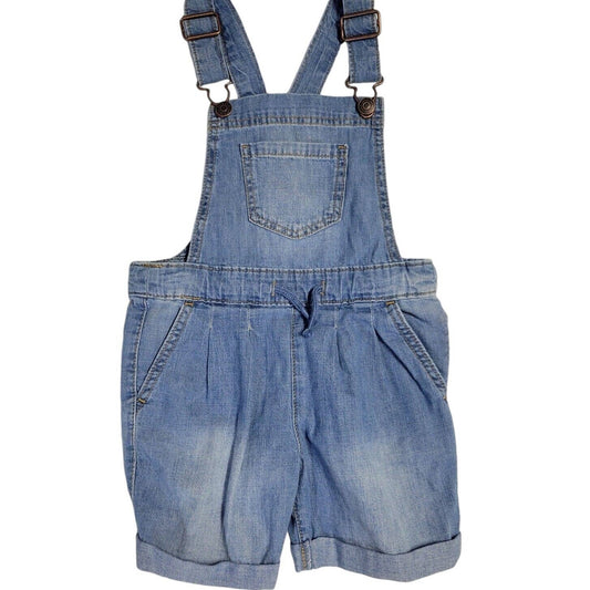 Girls Large(10/12) Shortalls Blue Jean Lightweight Medium Wash Jeans, Cat & Jack