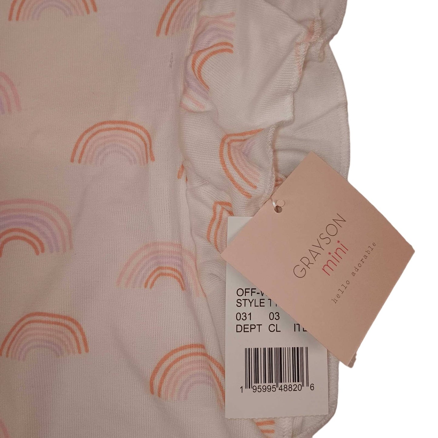 Grayson Mini Toddler Girls' Ruffle T-Shirt - Cream 5T + Free Shipping
