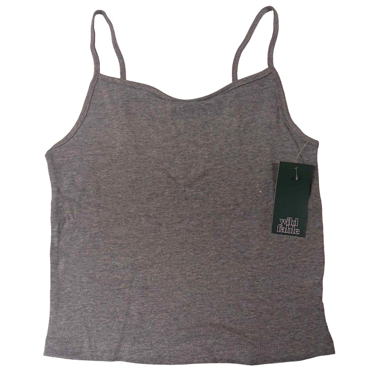 2-PACK, Women's Slim Fit Cropped Cami Tank Top, Gray, Small - Wild Fable