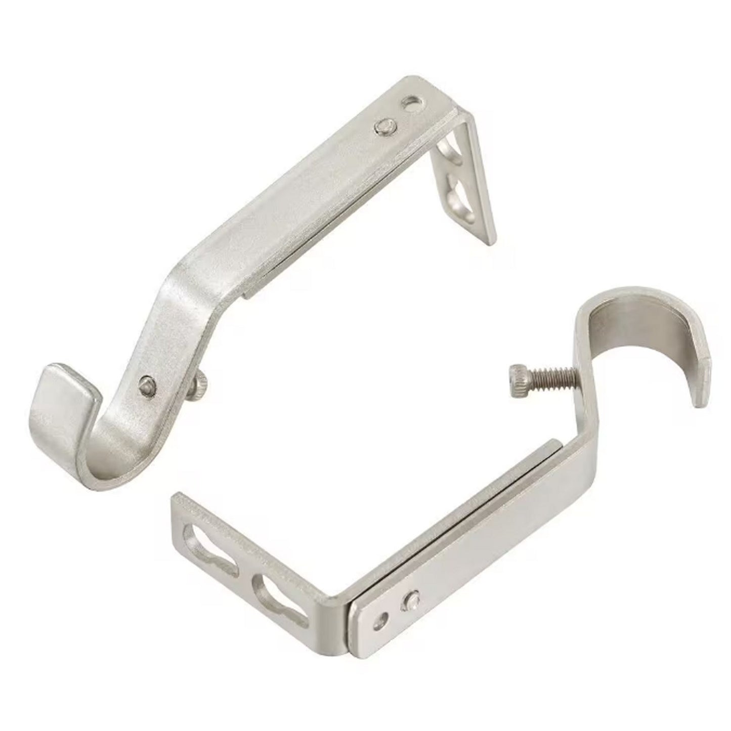 66" - 120" 3/4 in. Single Curtain Rod Kit, Brushed Nickel with Geometric Finials