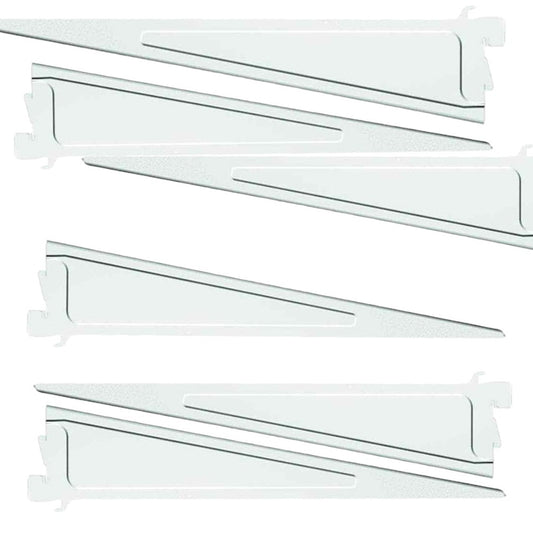 12-PK ClosetMaid 2853 ShelfTrack 12-Inch Locking Shelf Brackets, White, 12-PK