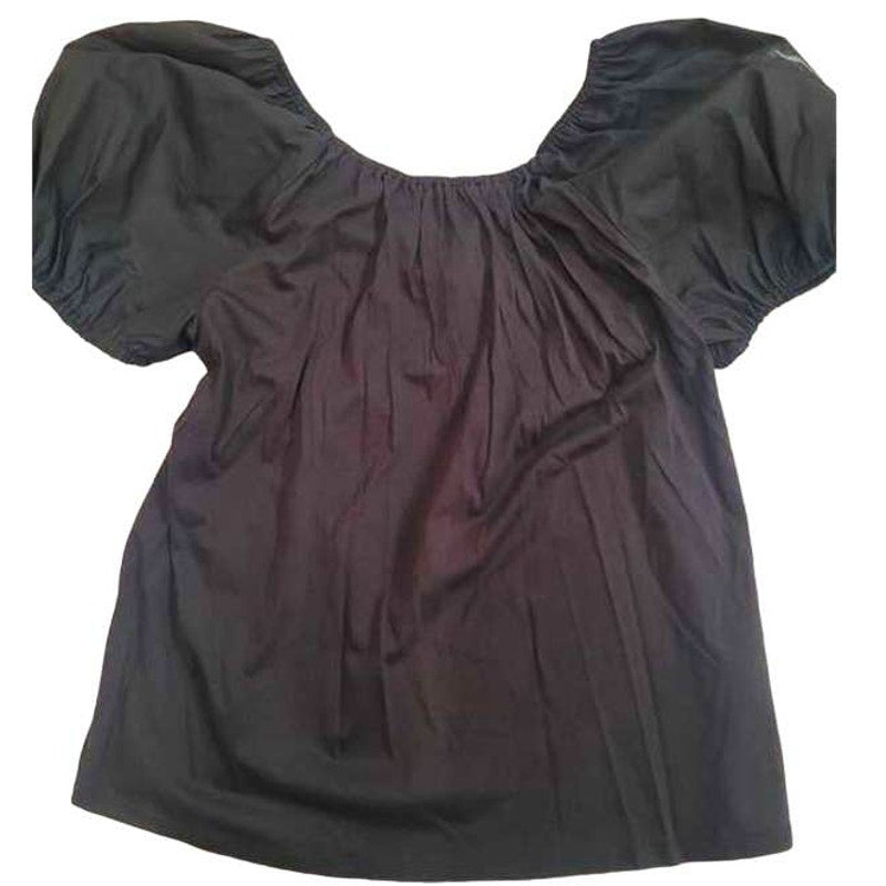 Women' Small Puff Short Sleeve Tie-Back Top, Black - a New Day +Free Ship