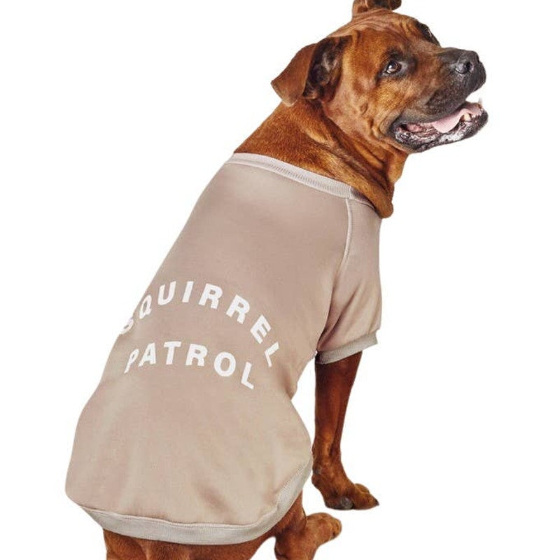 Lightweight Fleece Pet Sweatshirt - Squirrel Patrol, Gray - MD - Boots & Barkley