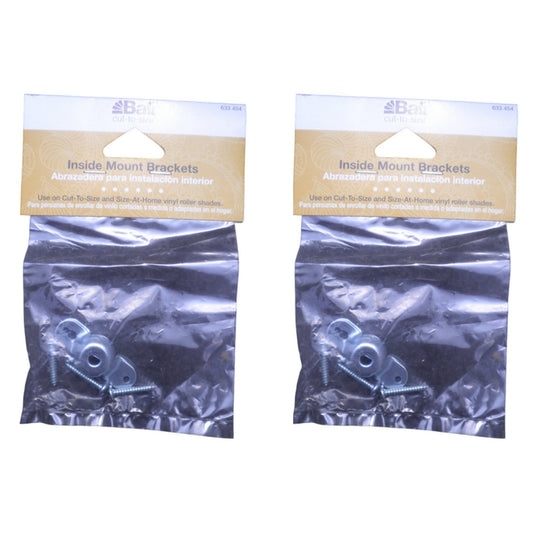 2 Packs/Sets Inside Mount Roller Shade Brackets