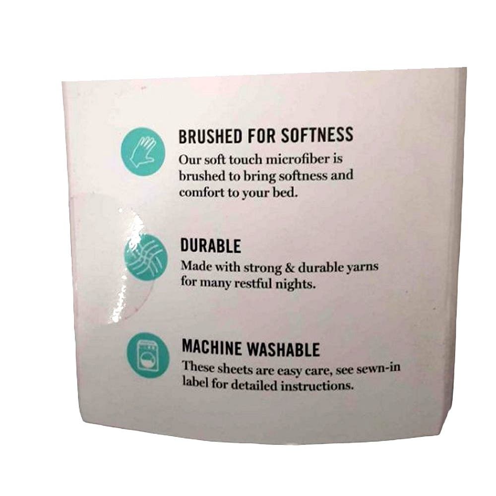 6-PC KING Microfiber Gray / Grey Sheet Set  1 Fitted & Flat & 4 Pillow Cases
