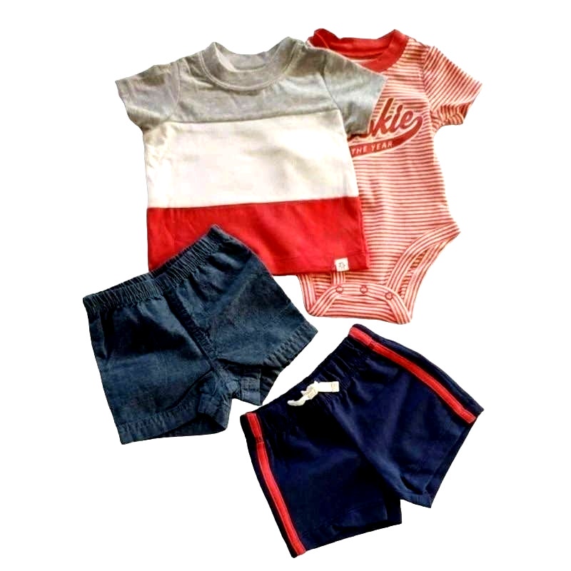 Carter’s 9M Baby Boys 4 Piece Rookie Of The Year Shorts Sets