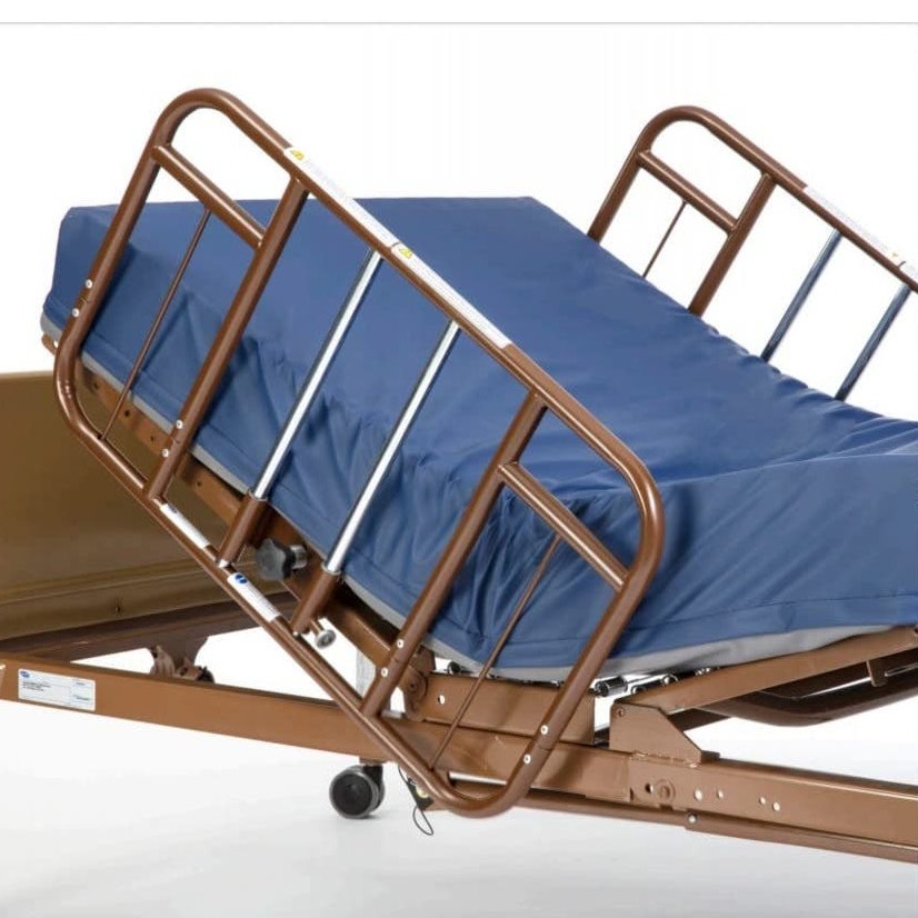 Invacare 6630DS Clamp-On Half-Length Rails (2) for Homecare Bed, Brown