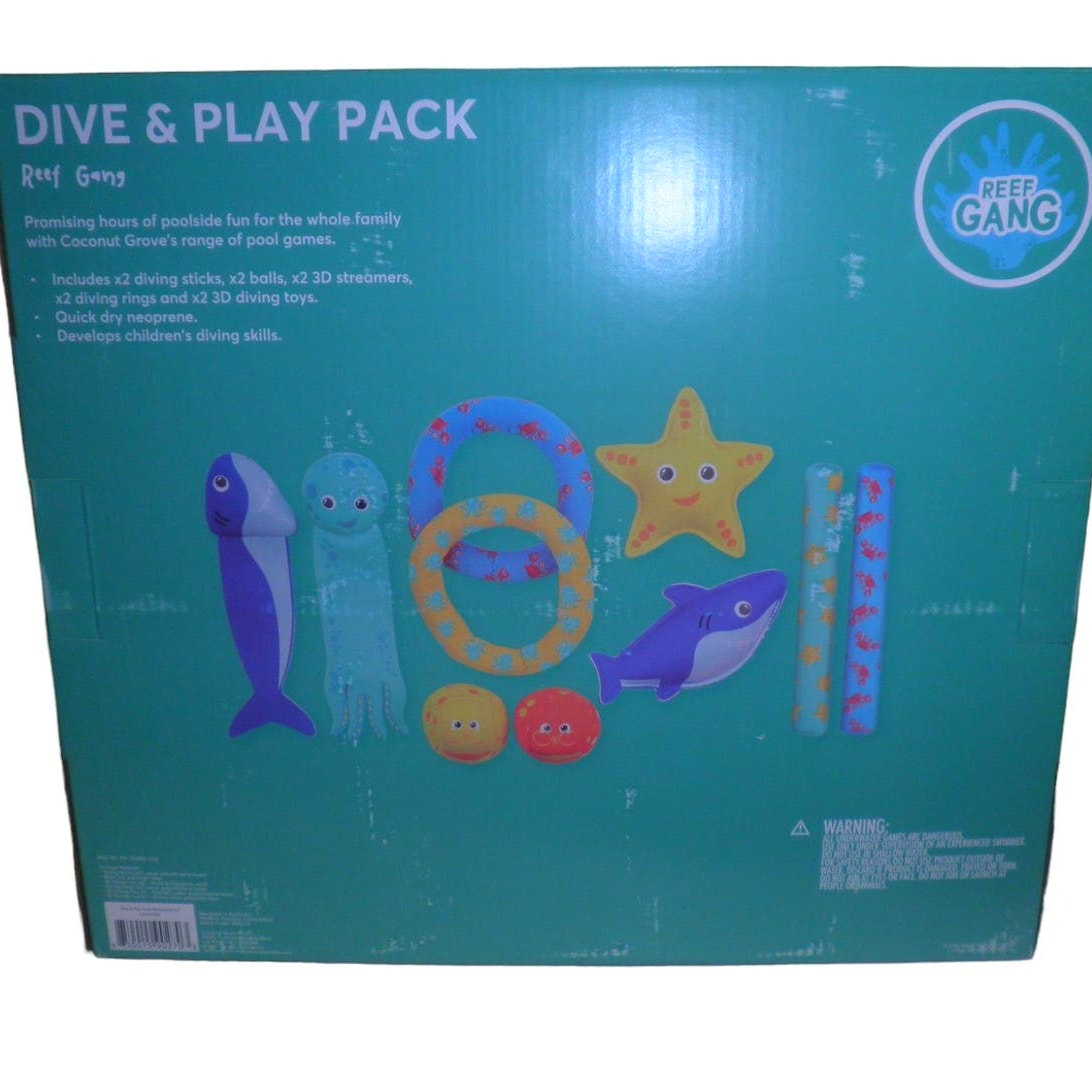 Coconut Grove Dive & Play Pack Reef Gang Set of 10 Pool Toys