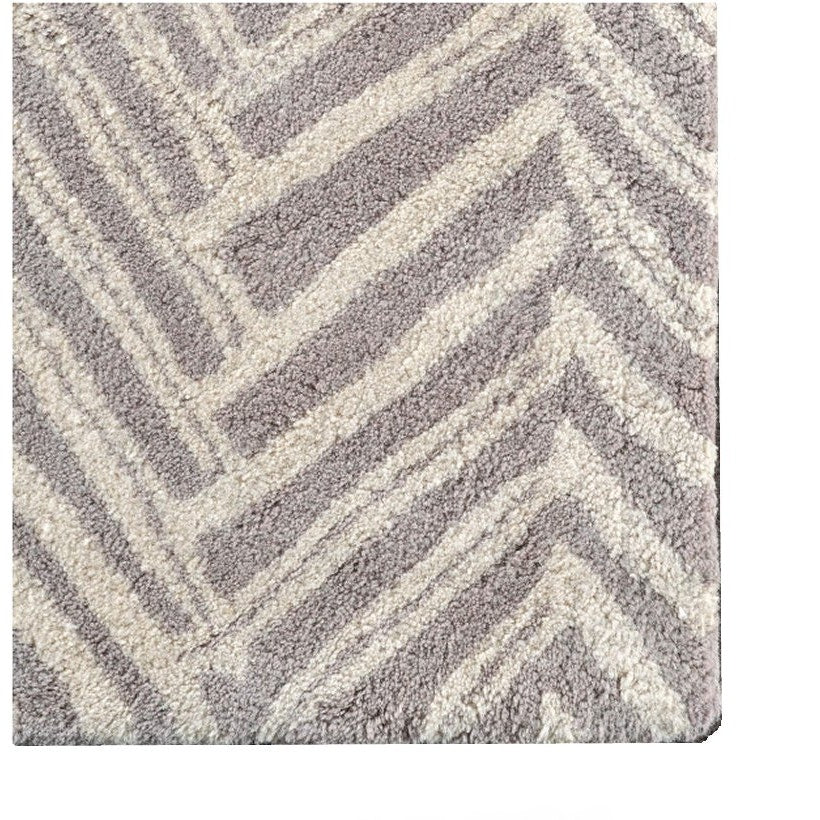 nuLOOM Alex Geometric Hand Tufted Wool Area Rug, 5 FT x 8 FT, Beige - Free Ship [Local Pickup $50]