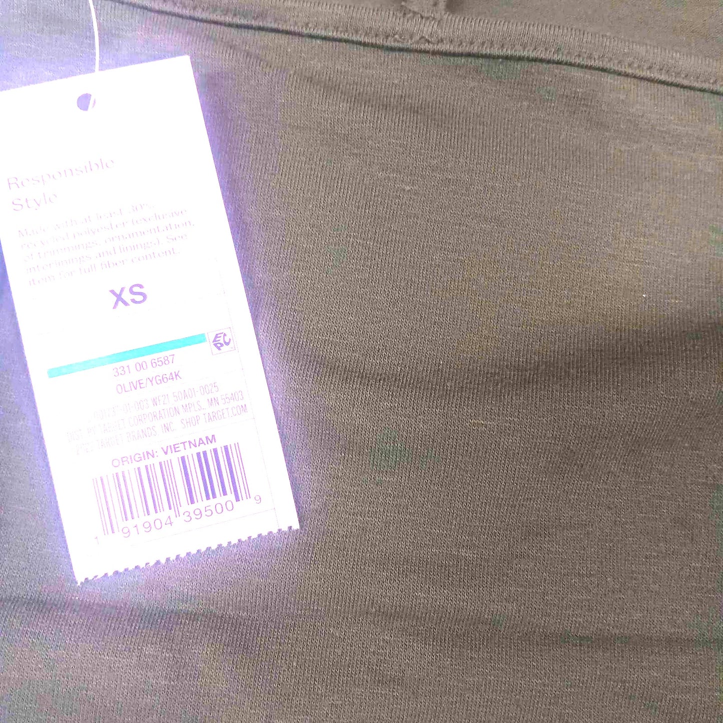 Women's XS Slim Fit Cropped Cami Tank Top, Olive Green, by Wild Fable
