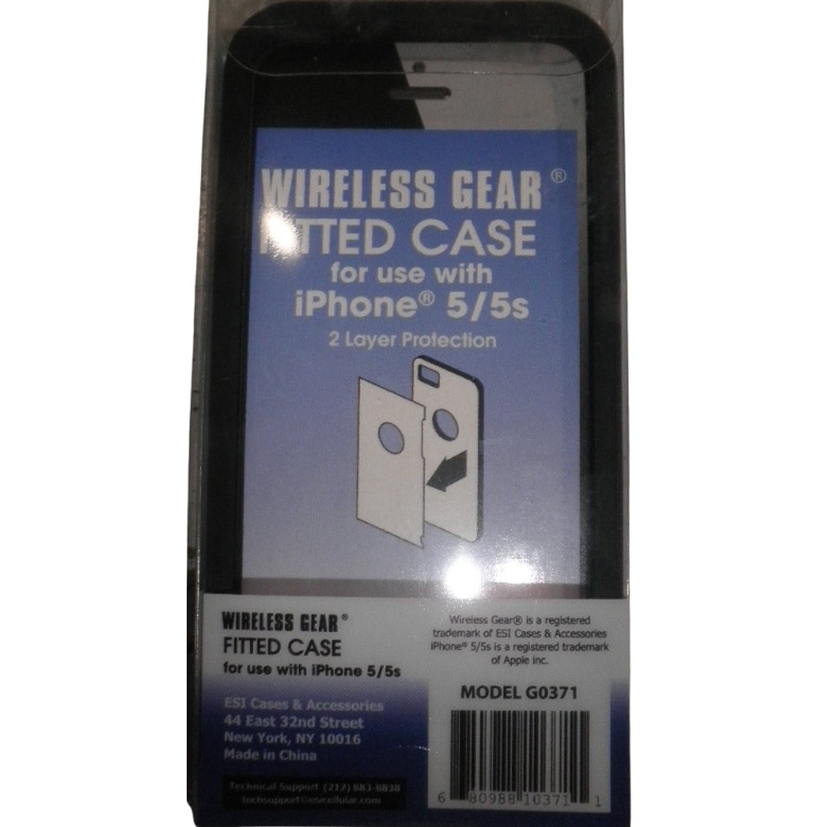 Wireless Gear Apple iPhone 5 5s SE Fitted Case, Blue- Free Shipping