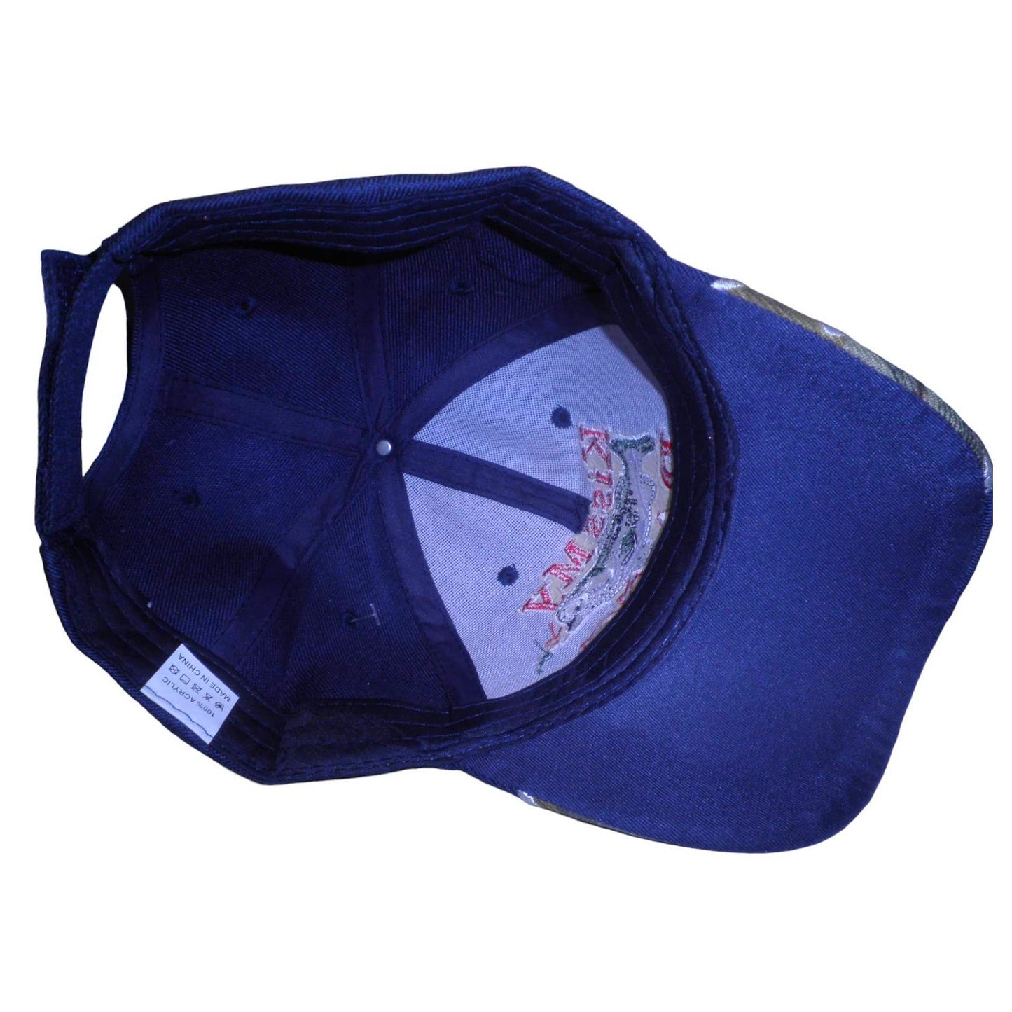 Embroidered Kiss My BASS Fishing Baseball Cap, Navy Blue, Strapback, Trucker Hat