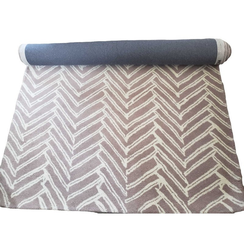 nuLOOM Alex Geometric Hand Tufted Wool Area Rug, 5 FT x 8 FT, Beige - Free Ship [Local Pickup $50]