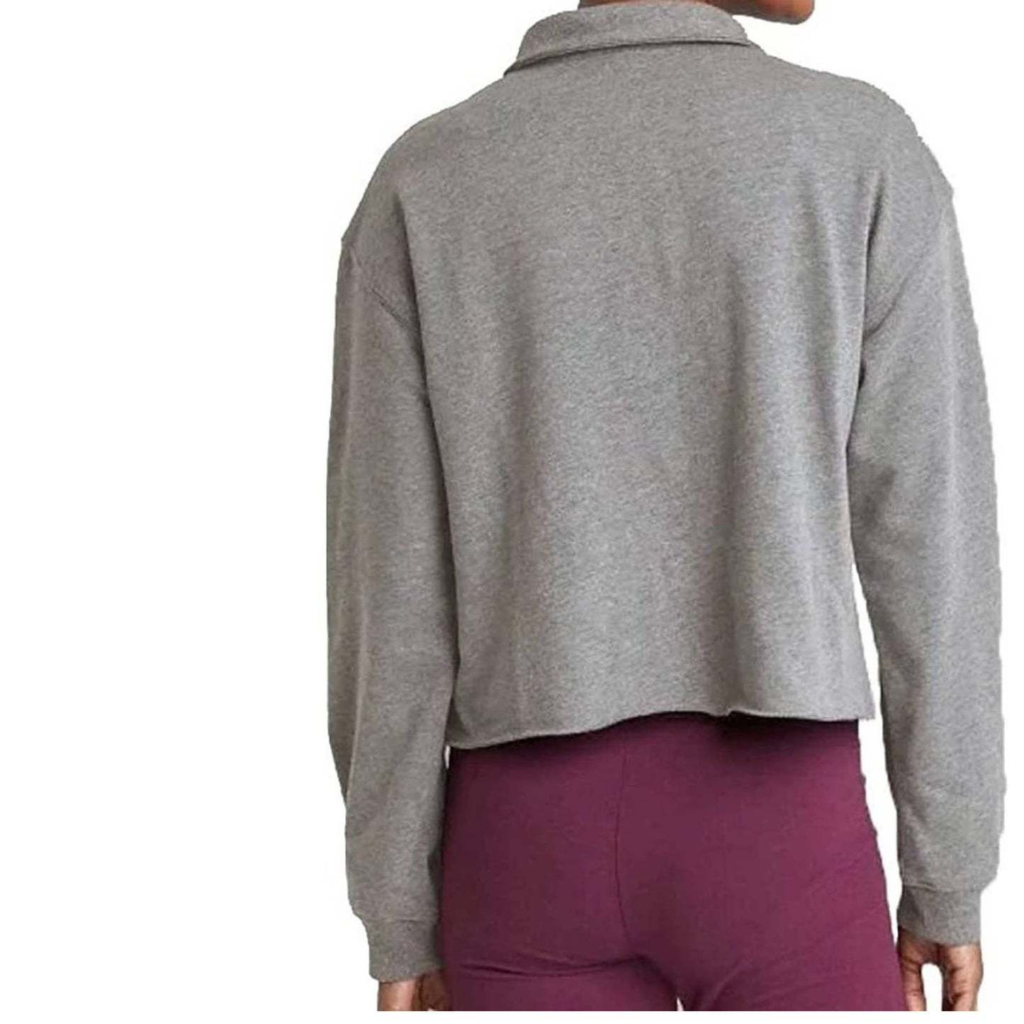 Wild Fable XL Women's Cropped Polo Shirt, Gray XL + Free Shipping