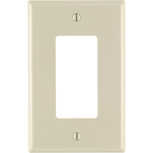 10=PK Leviton PJ26-TM, Light Almond, Decora Nylon Wallplates, 1-Gang, Midway