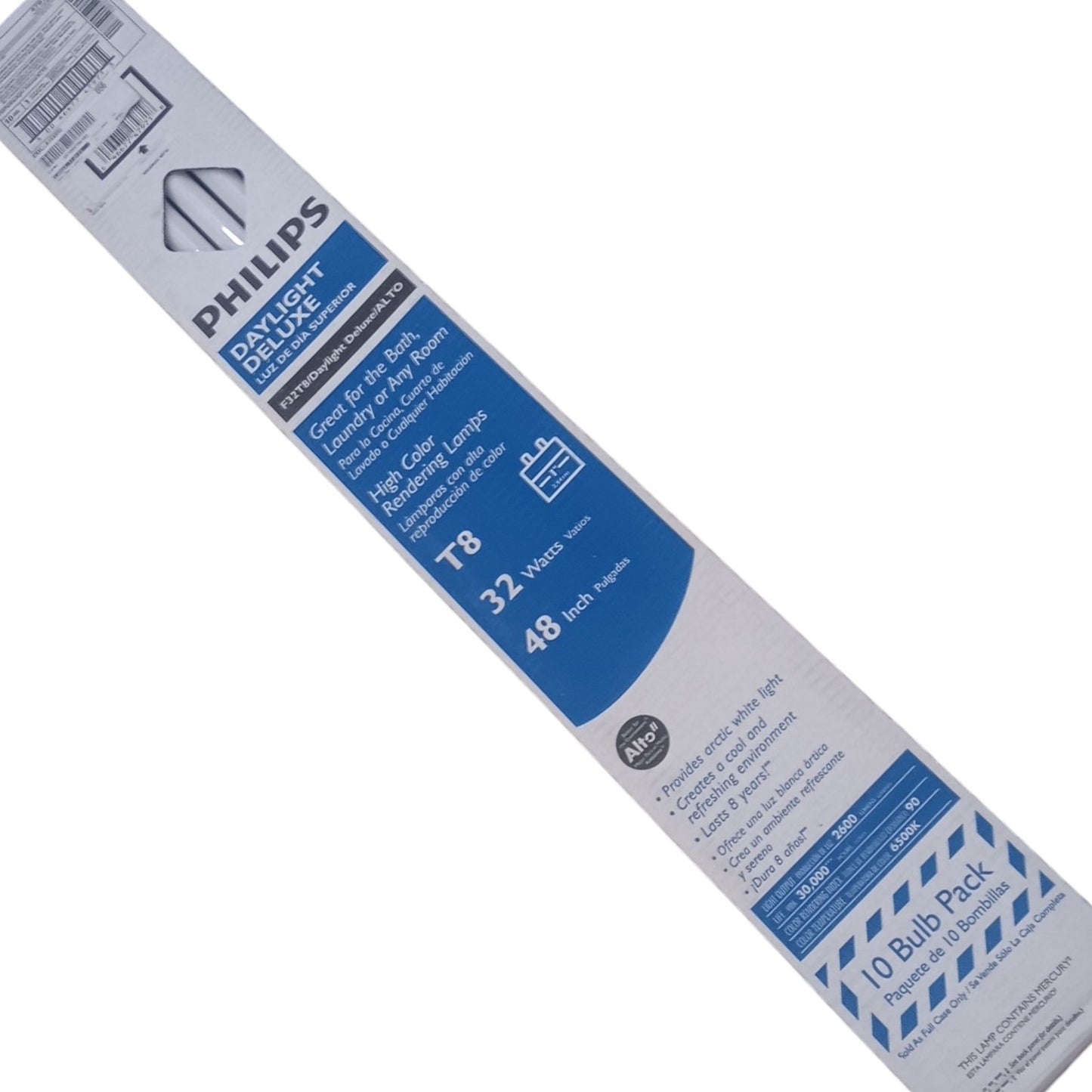 10 CT Philips 32w ALTO T8 Bi-Pin Daylight 6500K 4 Ft Tube Light Bulbs -LOCAL P/U