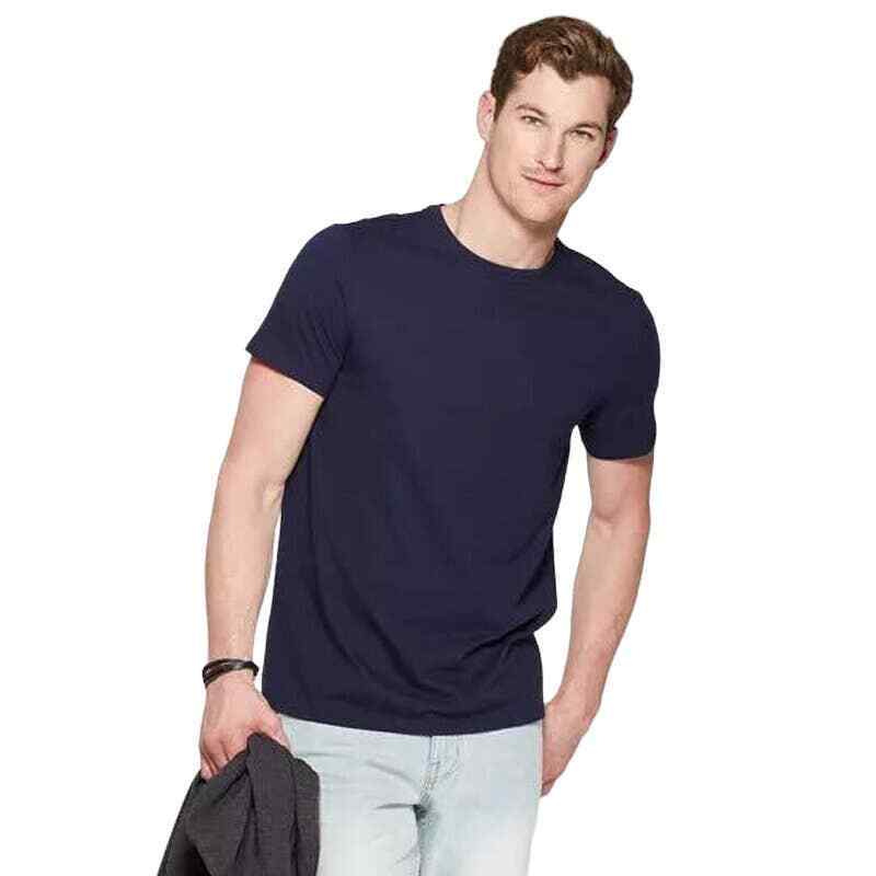 (2-PK) Men's Casual Fit Every Wear SS T-Shirt - Goodfellow & Co Xavier Navy SM