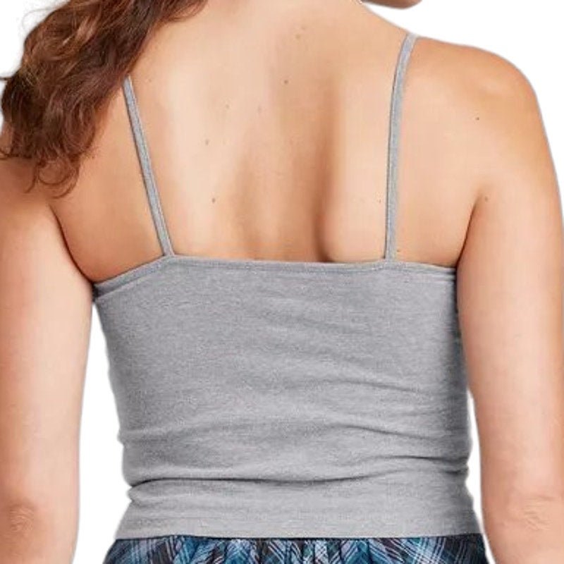 2-PACK, Women's Slim Fit Cropped Cami Tank Top, Gray, Small - Wild Fable