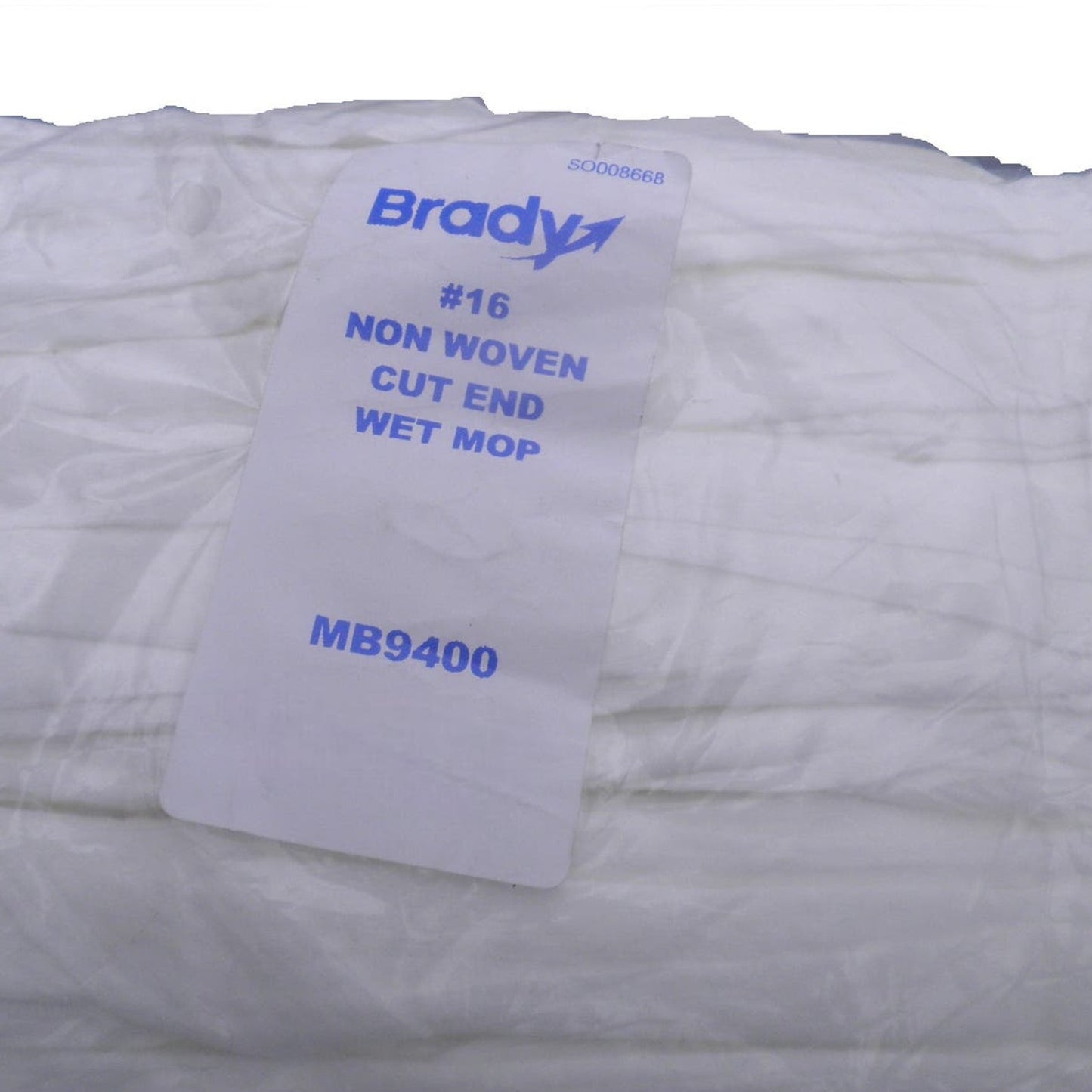6-PK Commercial Non-Woven #16 Cut End Wet Mops w/ 1.25" Headband