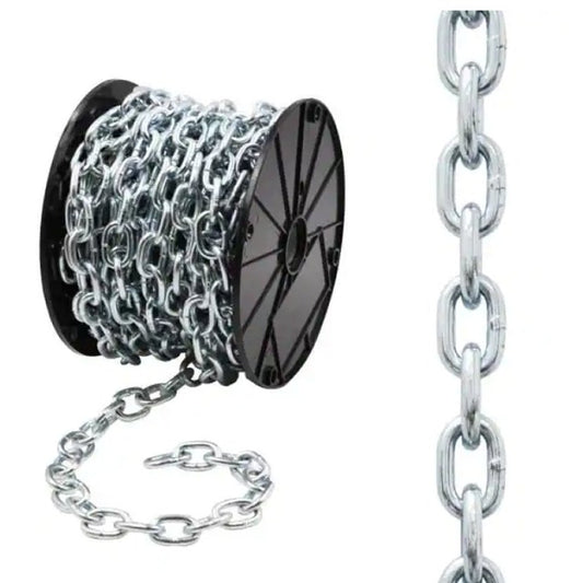 #2/0 x 5 ft. Zinc Plated Steel Passing Link Chain, 450 Lb Capacity