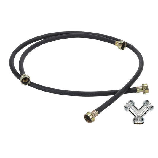 Universal 55 in. Steam Dryer Water Connector Hose Kit w/ Adapter & 12" Hose, USA